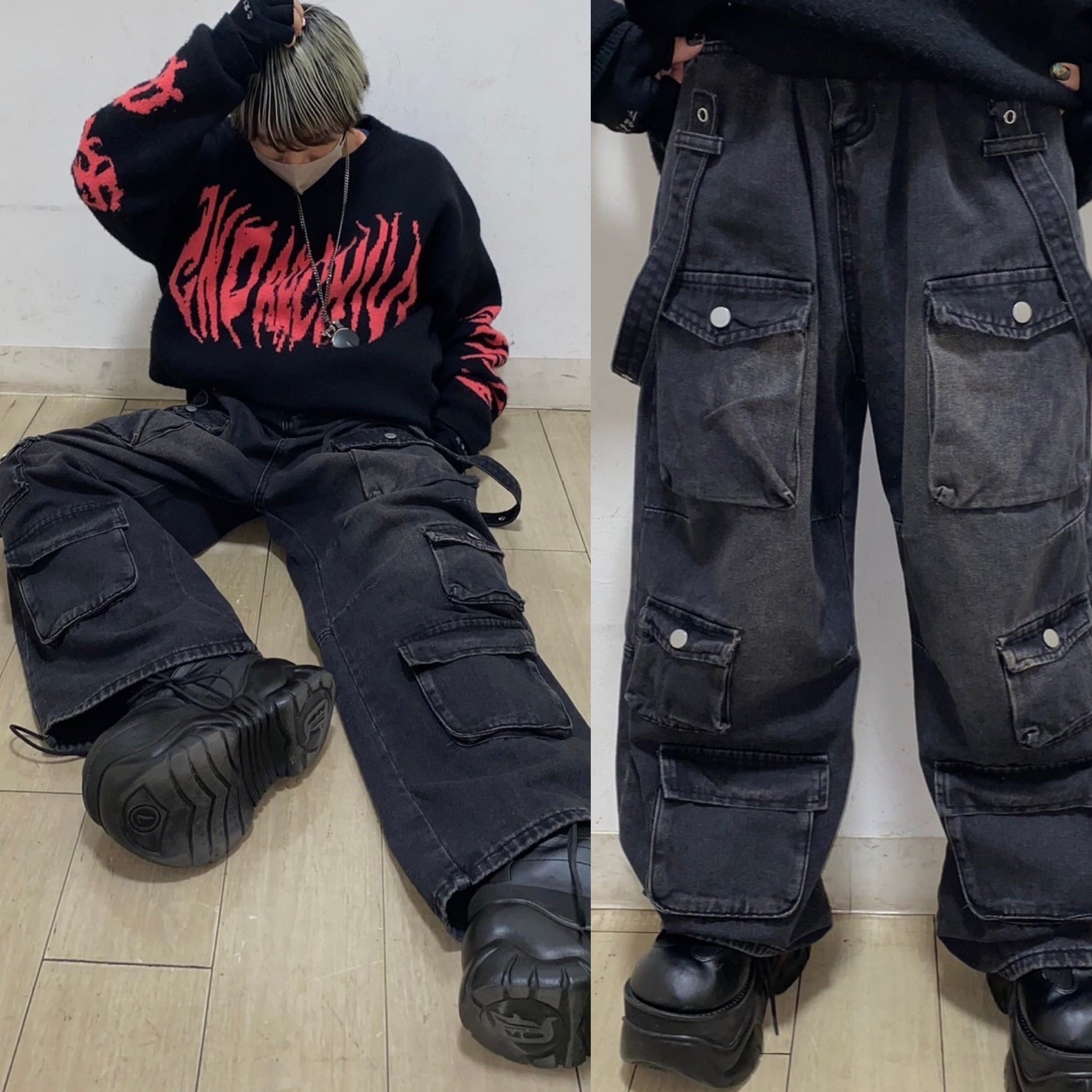 THICC PSYNYXX ワイドカーゴパンツ