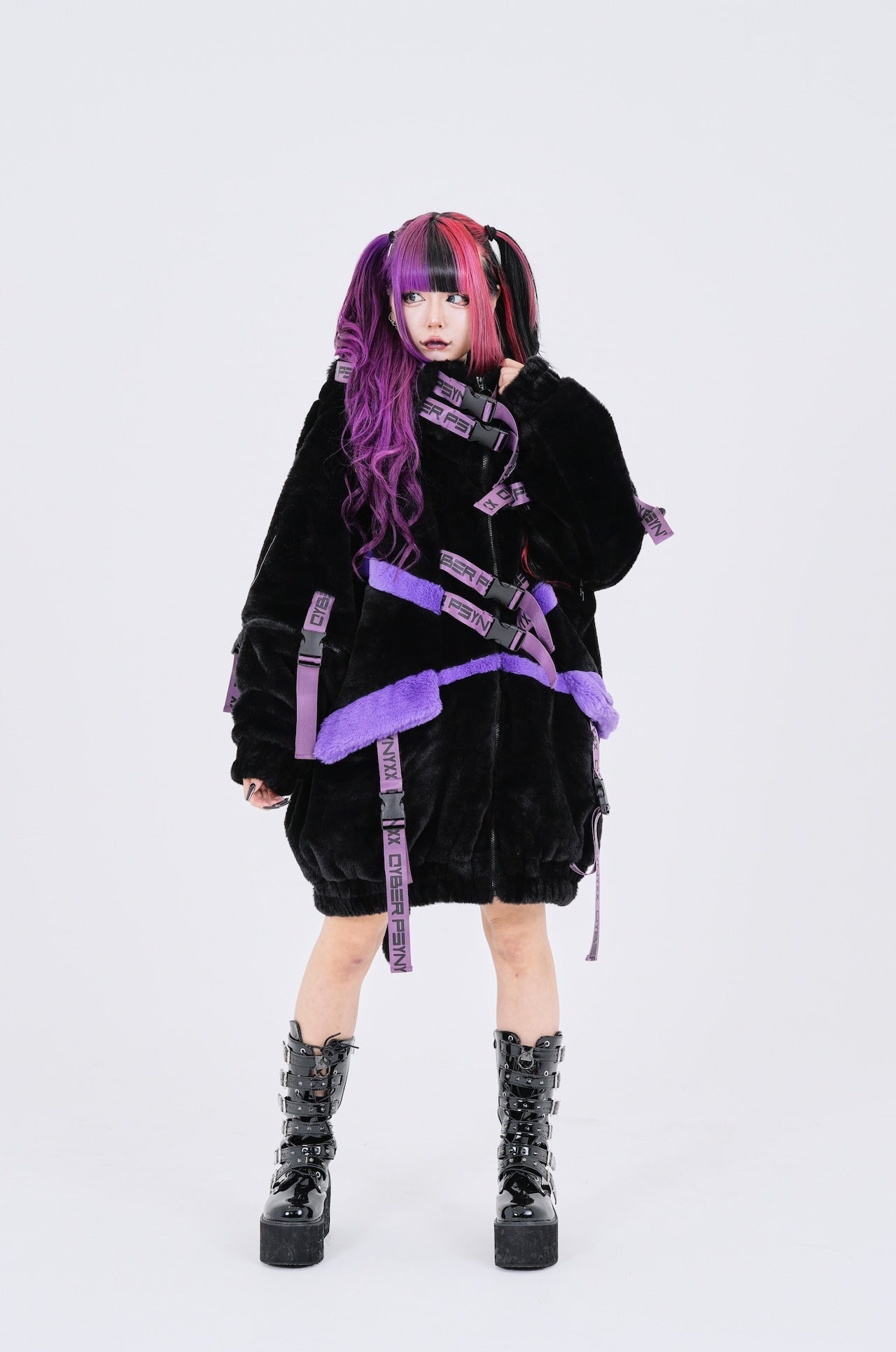 PSYNYXX デビルイヤーサイバーファーブルゾン サブカル サイバー　次世代ファッション　個性派　ネオストリート