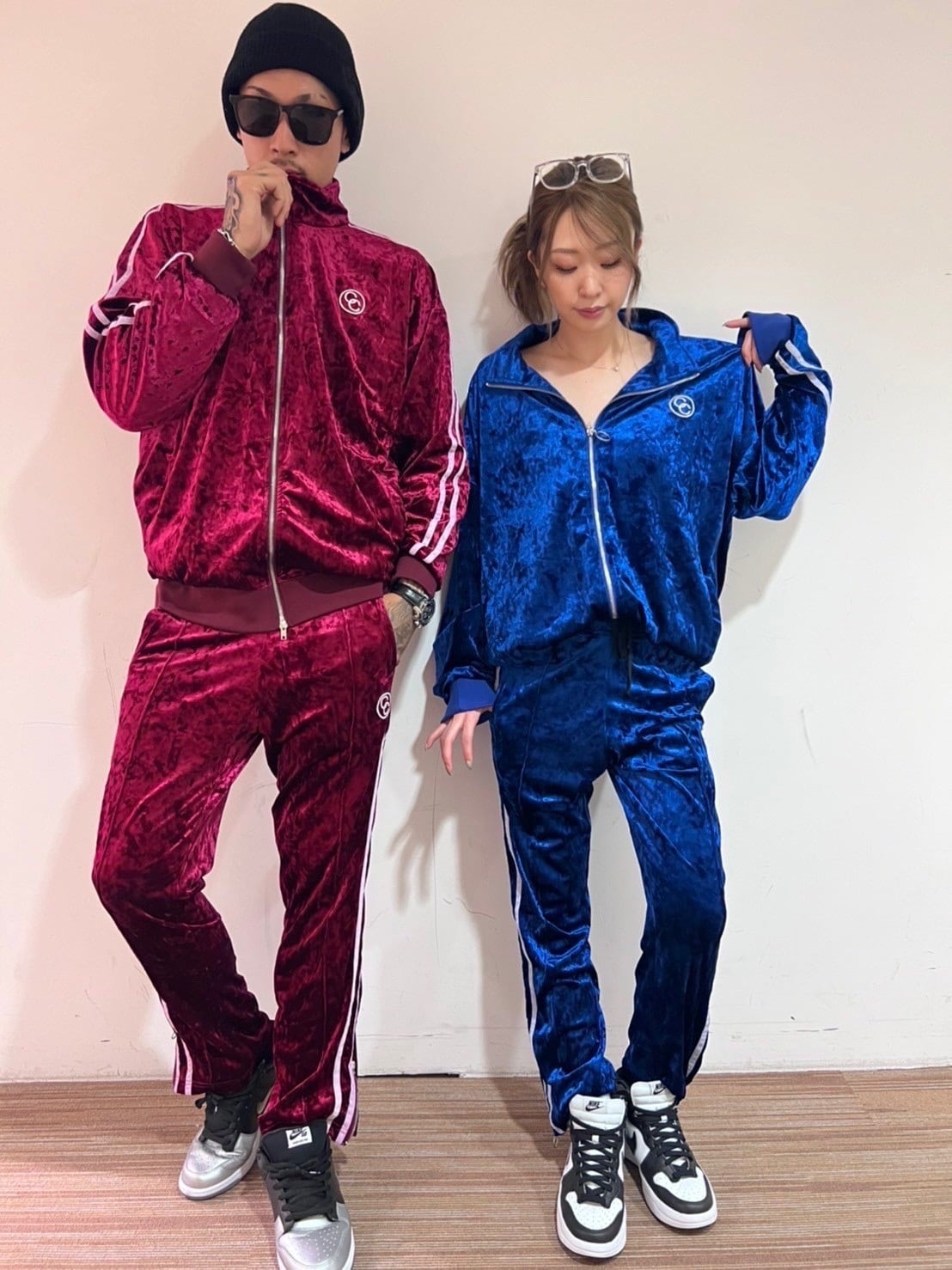 ベロア ジャージ セットアップ