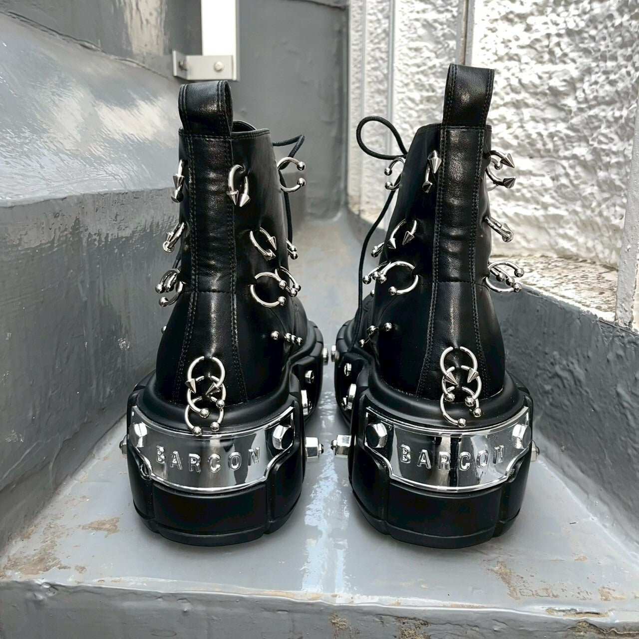 BARCON ピアッシング厚底ブーツ サブカル ストリート