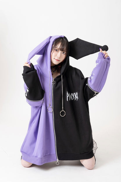 【希少】KUROMIクロミ×PSYNYXXパーカー 地雷 サブカル サンリオ