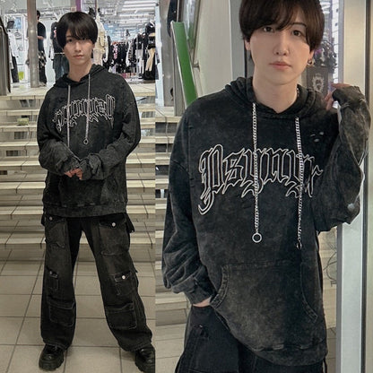 新型PSYNYXXケミカルダメージプルオーバーパーカー