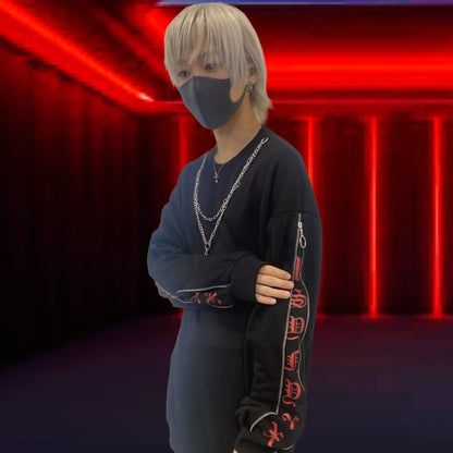 【アンティック-珈琲店-輝喜着用】 PSYNYXX 袖ロゴジップトレーナー