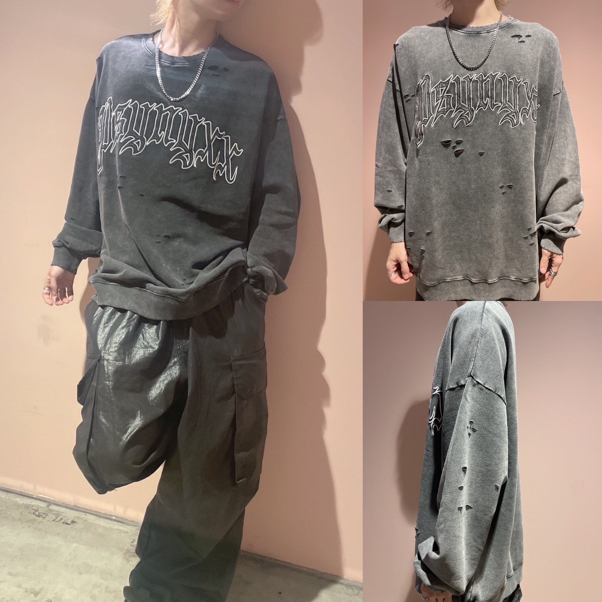 PSYNYXXピグメント加工トレーナー