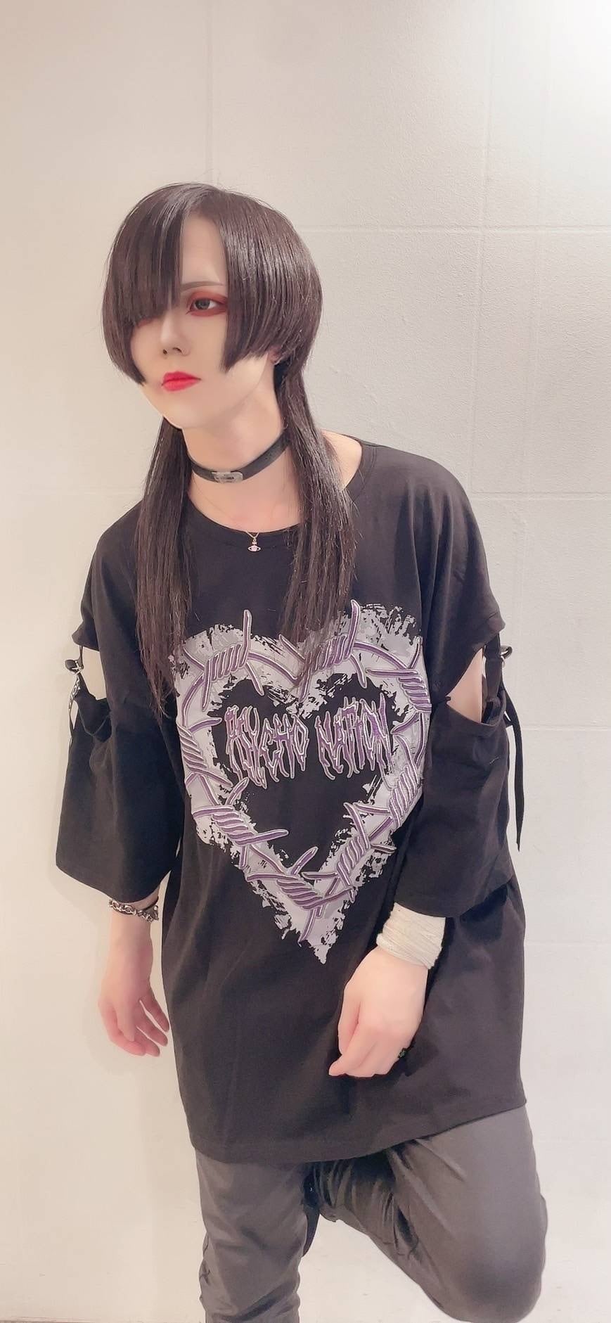 PSYNYXX SELECT ハート有刺鉄線Tシャツ