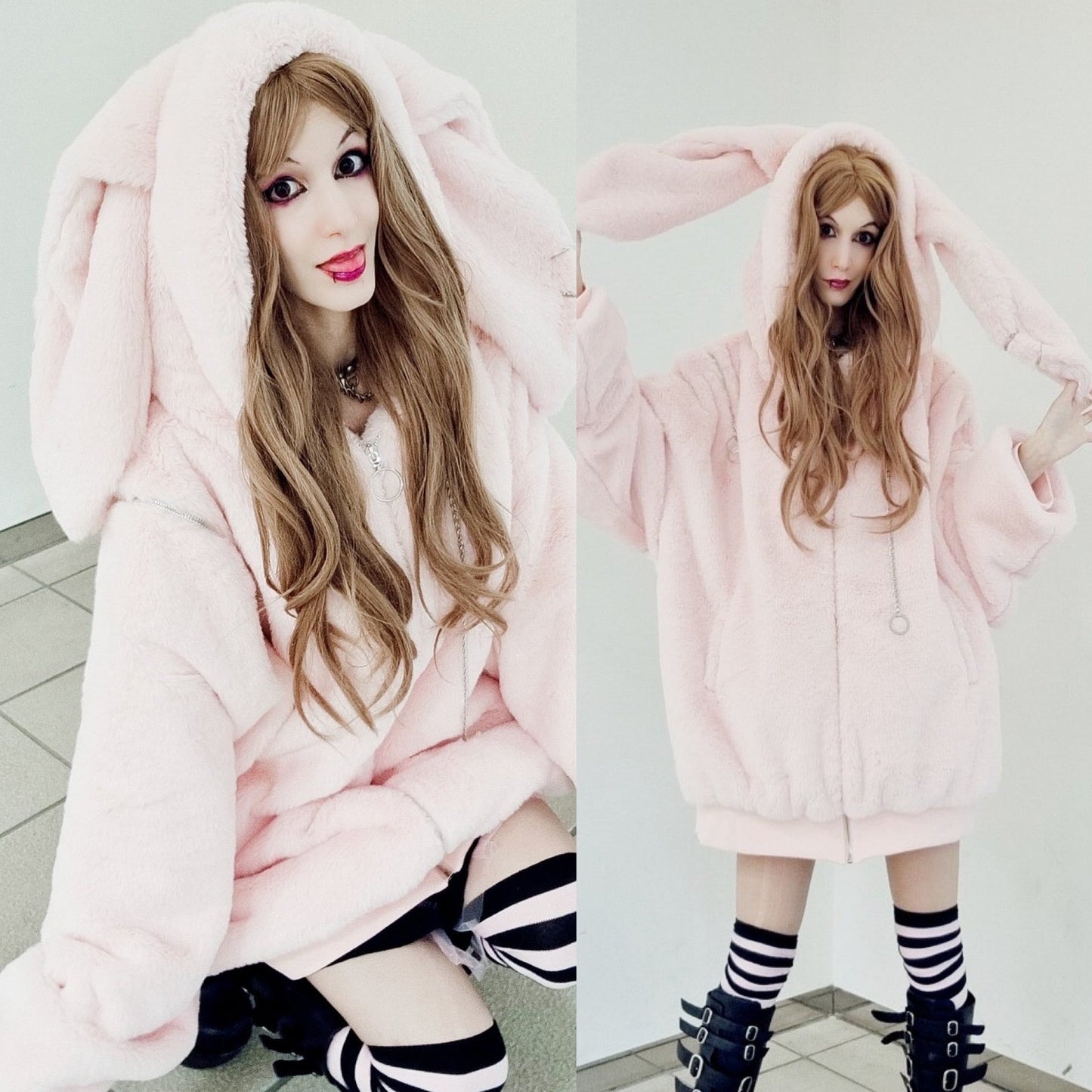 PSYNYXX  THICC  ハイクオリティウサ耳ファーブルゾン