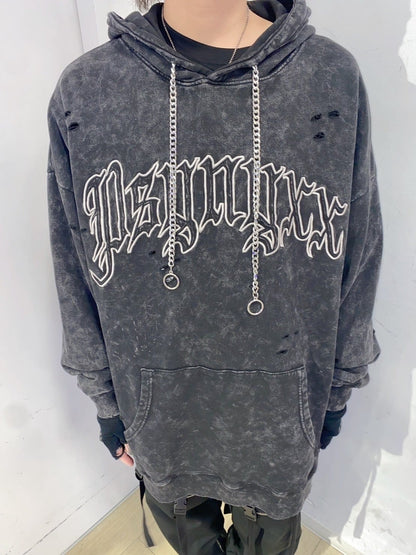 新型PSYNYXXケミカルダメージプルオーバーパーカー