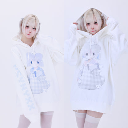 ぺろ×PSYNYXX コラボパーカーWHITE