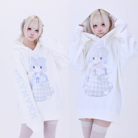 ぺろ×PSYNYXX コラボパーカーWHITE