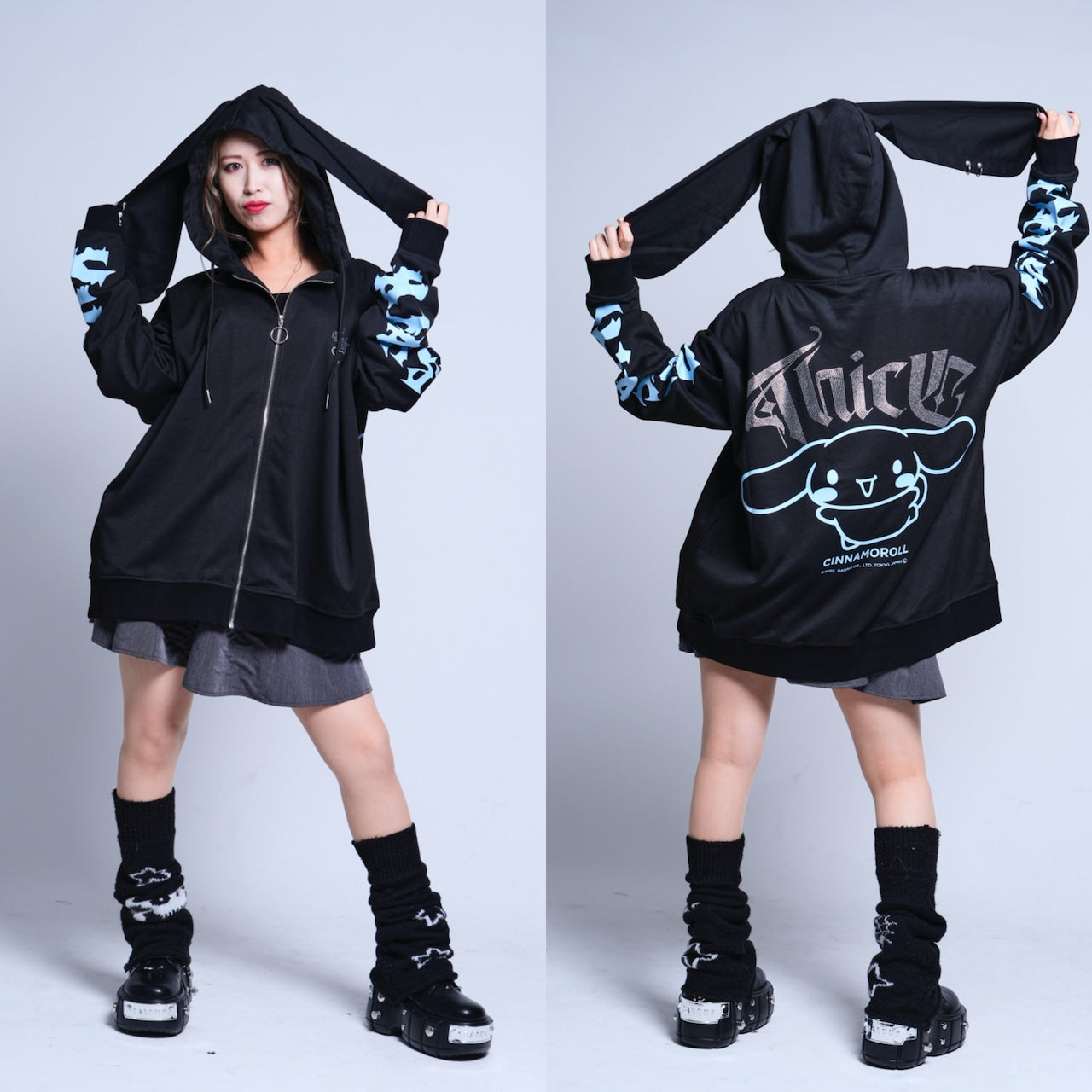 シナモン×PSYNYXXコラボZIPパーカー サブカル 地雷 天使界隈 サンリオ