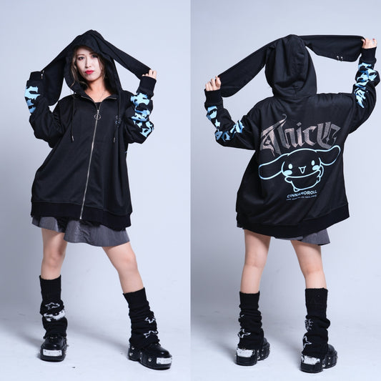 シナモン×PSYNYXXコラボZIPパーカー サブカル 地雷 天使界隈 サンリオ