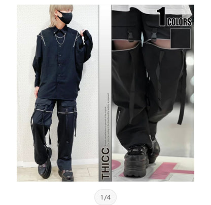これ履いておけば間違いなしPSYNYXX/THICCコラボ新型zipチェーンカーゴパンツ