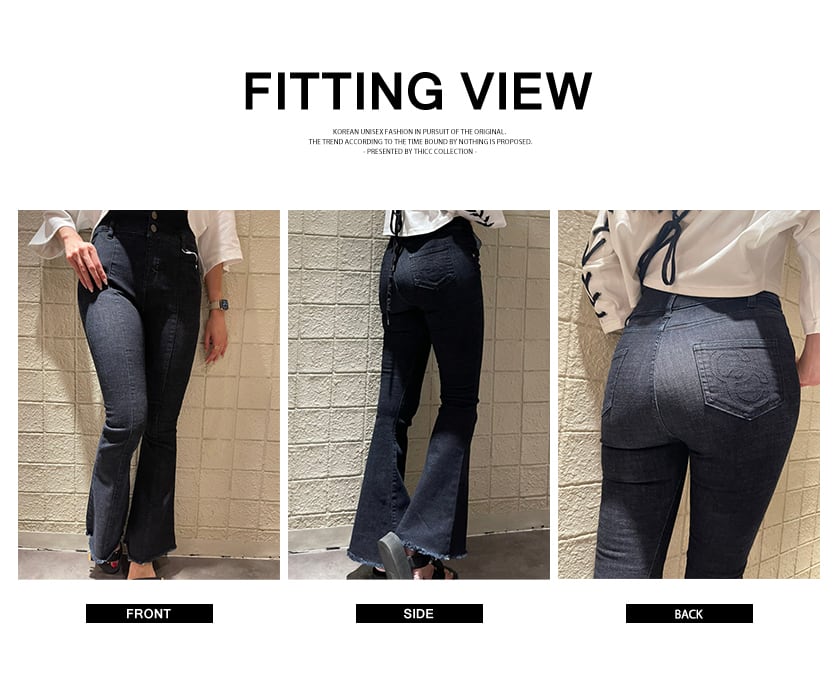 THICC Hermosas piernas con corte de bota elástica.