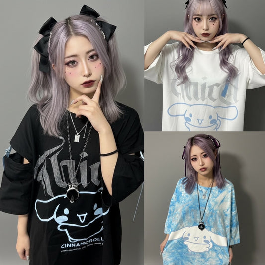 シナモン×THICC　オーバーサイズTシャツ サンリオ　シナモン　