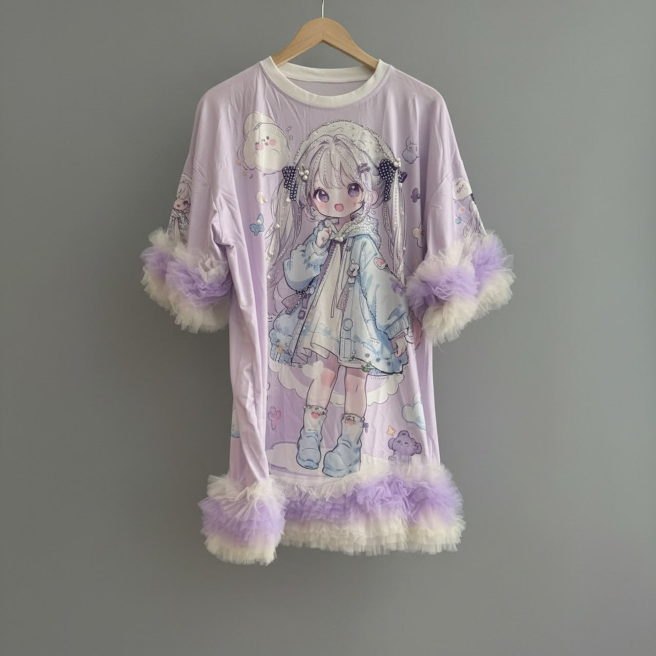 PSYNYXX select GIRLS イラストボンボン付　tshirts