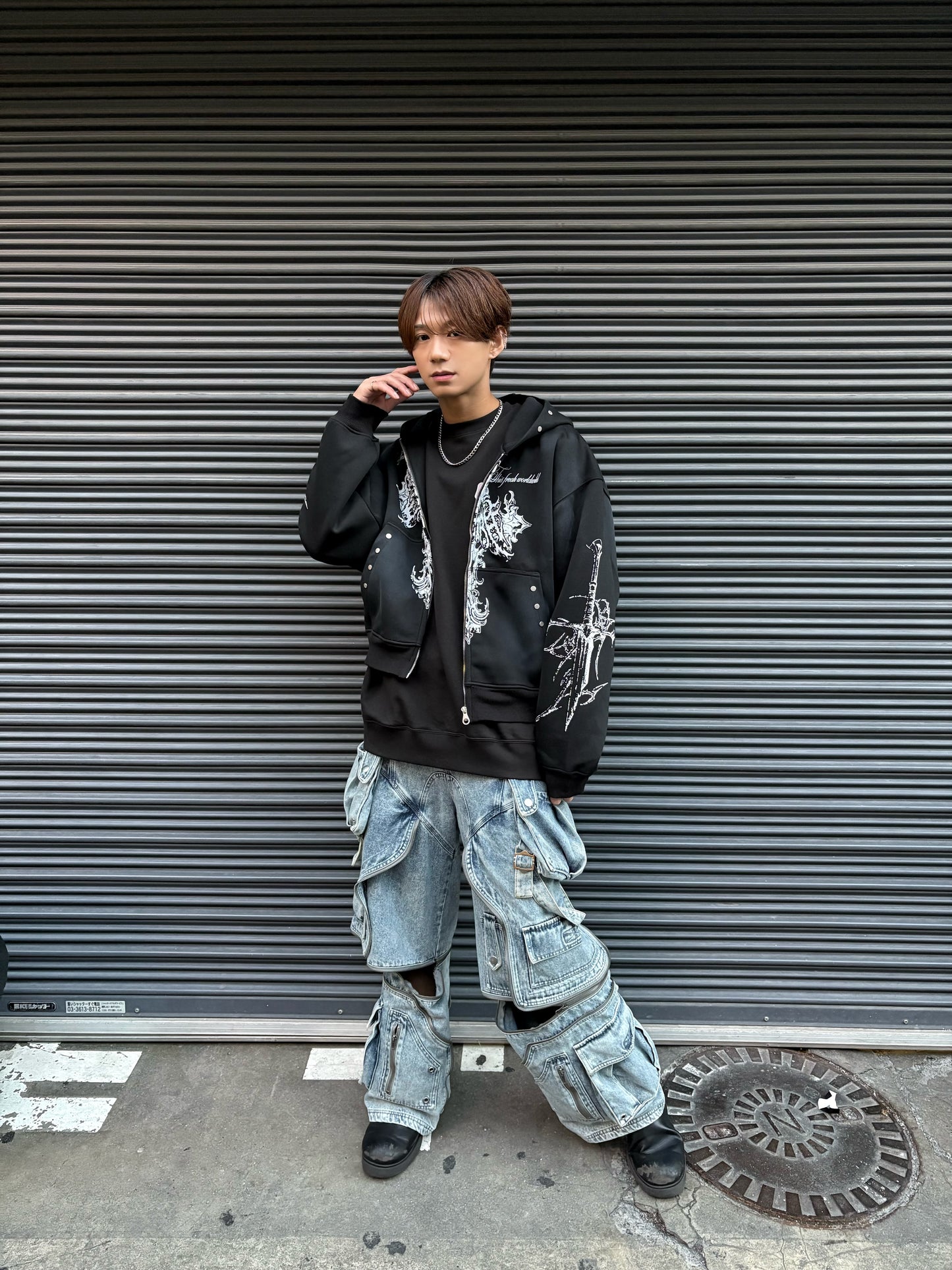 ゴシッククロススタッツフーディ サブカル グランジ 地雷