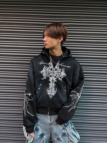 ゴシッククロススタッツフーディ サブカル グランジ 地雷