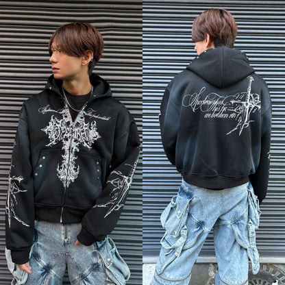 ゴシッククロススタッツフーディ サブカル グランジ 地雷