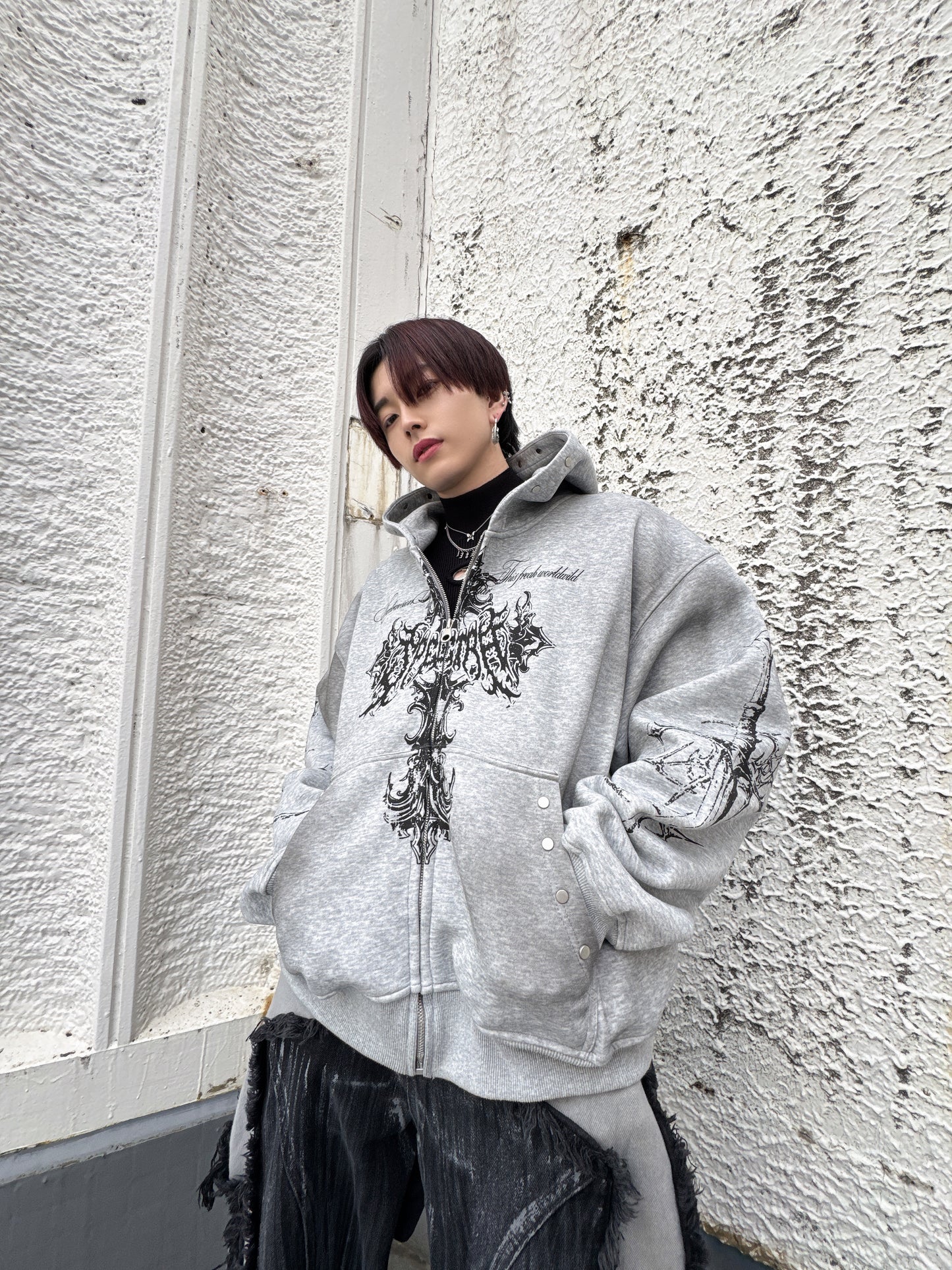 ゴシッククロススタッツフーディ サブカル グランジ 地雷