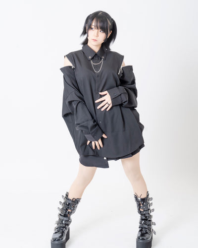 PSYNYXX 新・チェーンZIPシャツ