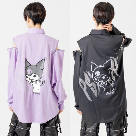 クロミ×PSYNYXX ラインストーンコラボシャツ　サンリオ　地雷