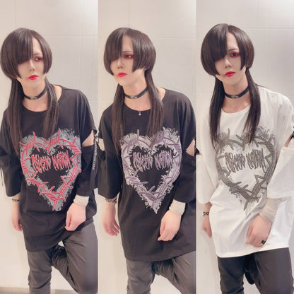PSYNYXX SELECT ハート有刺鉄線Tシャツ