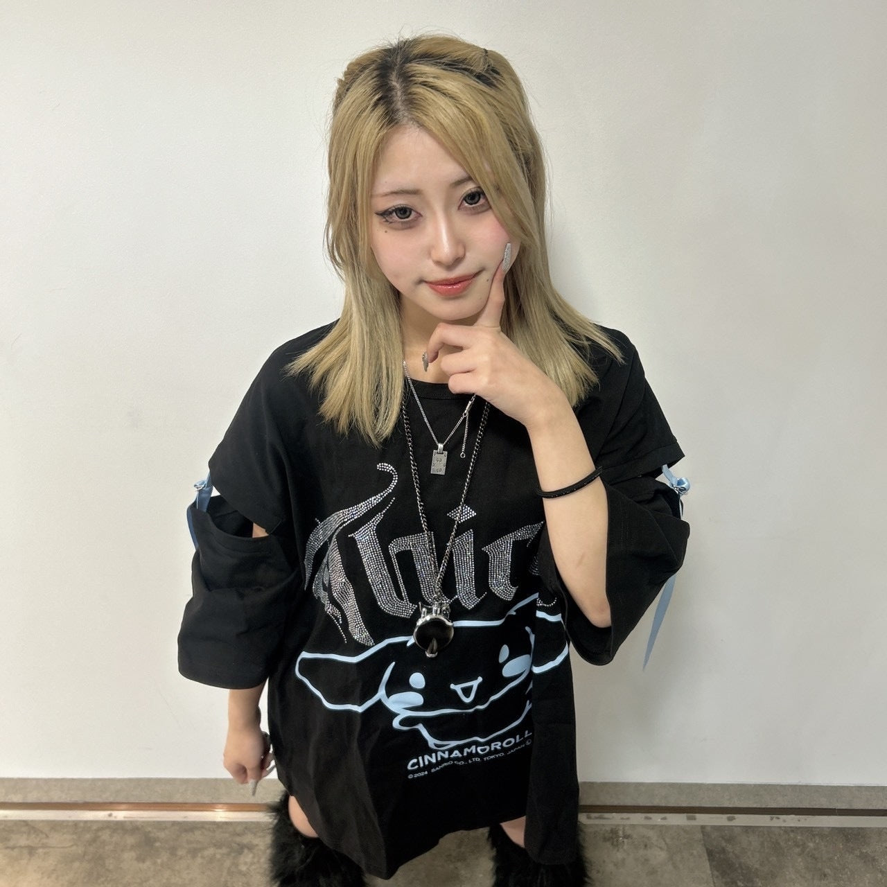 シナモン×THICC　オーバーサイズTシャツ サンリオ　シナモン　