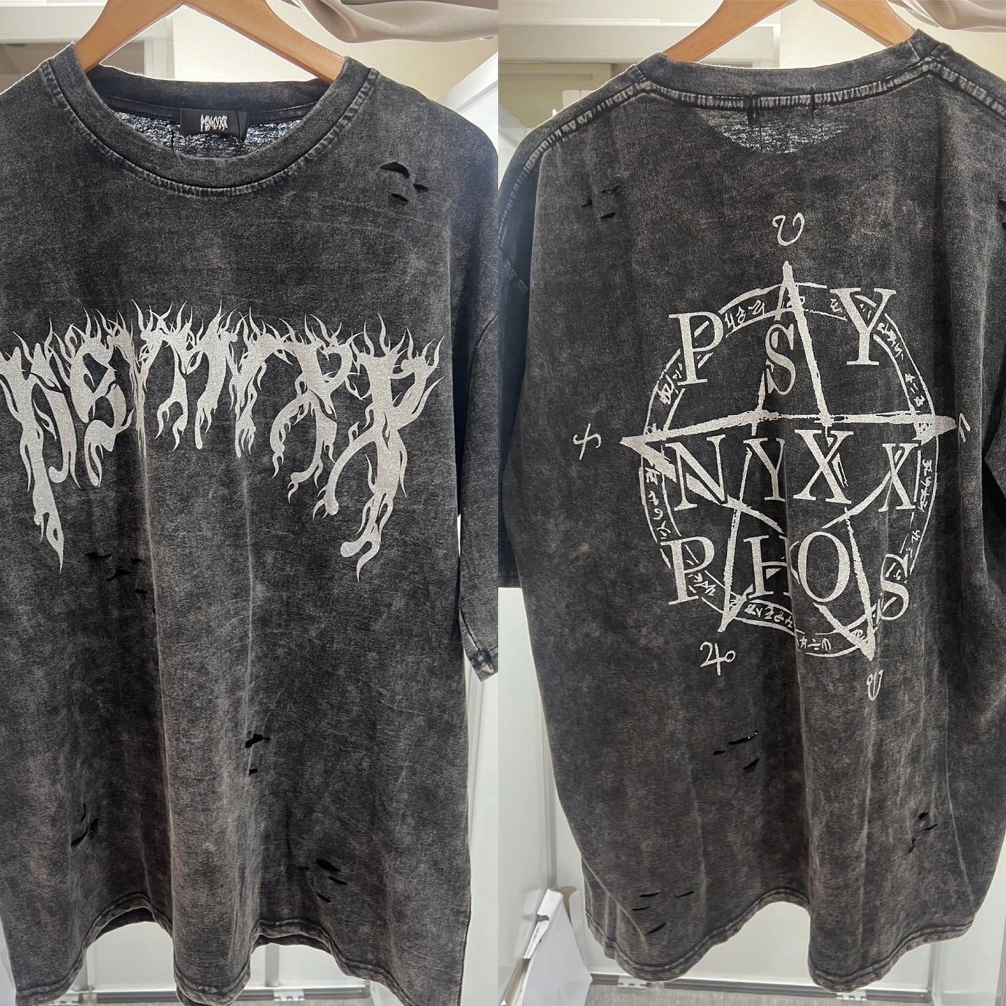 PSYNYXX ピグメントドロフォントTshirts