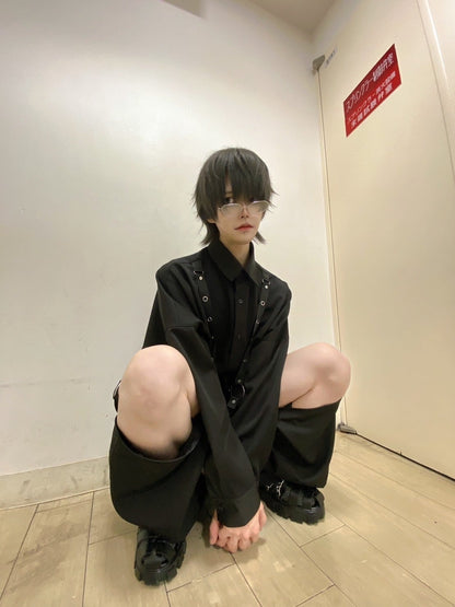 PSYNYXX 膝ジップチェーンカーゴパンツ