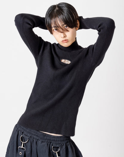 BARCON タイトタートルニット　グランジY2K