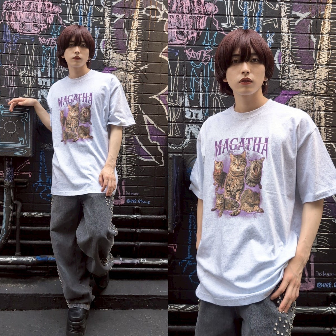 キジトラキャットTシャツ サブカル サブスト