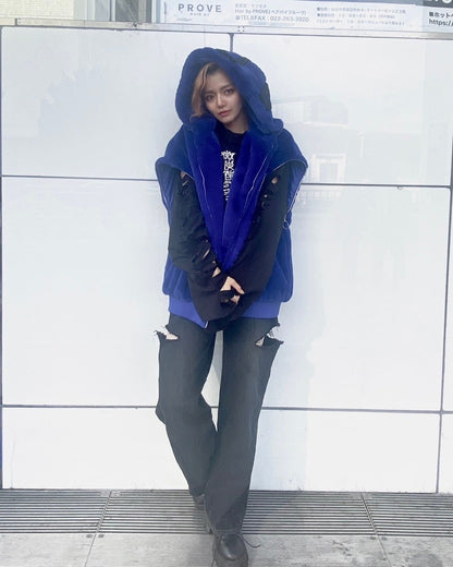 THICC  newjackswag 3way ハイクオリティ　ファーブルゾン アウター　冬服　モテ服　サブカル　地雷　水色界隈　EXIT スラムダンク