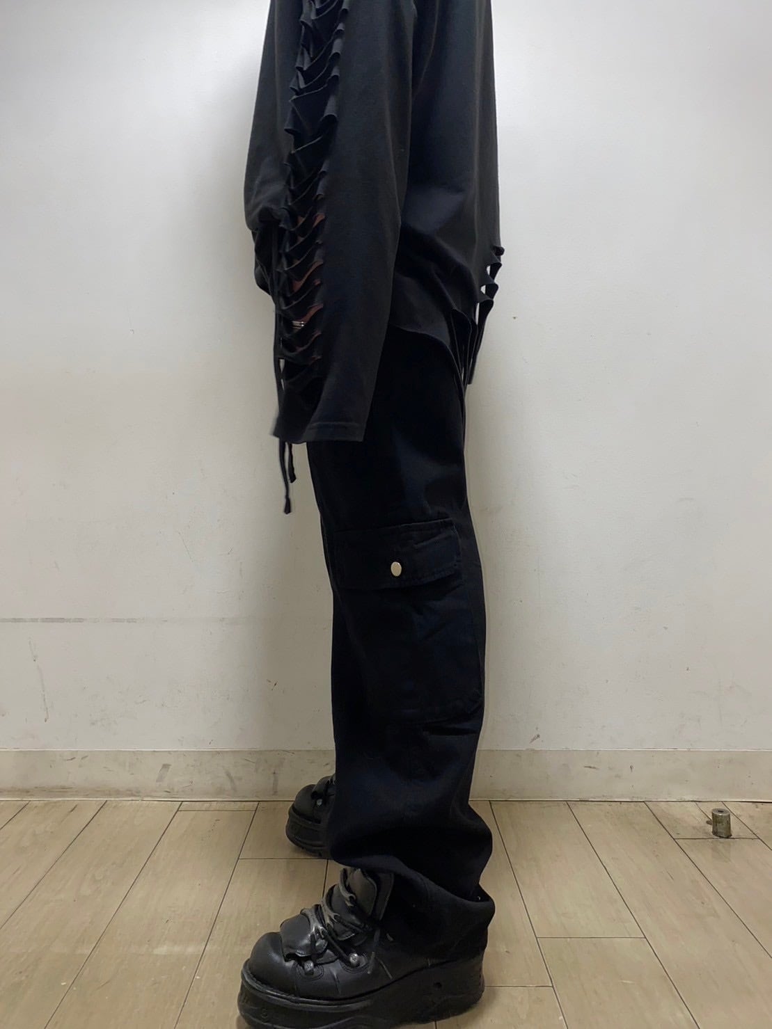 THICC PSYNYXX Wide cargo pants with belt