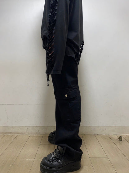 THICC PSYNYXX ベルト付きワイドカーゴパンツ