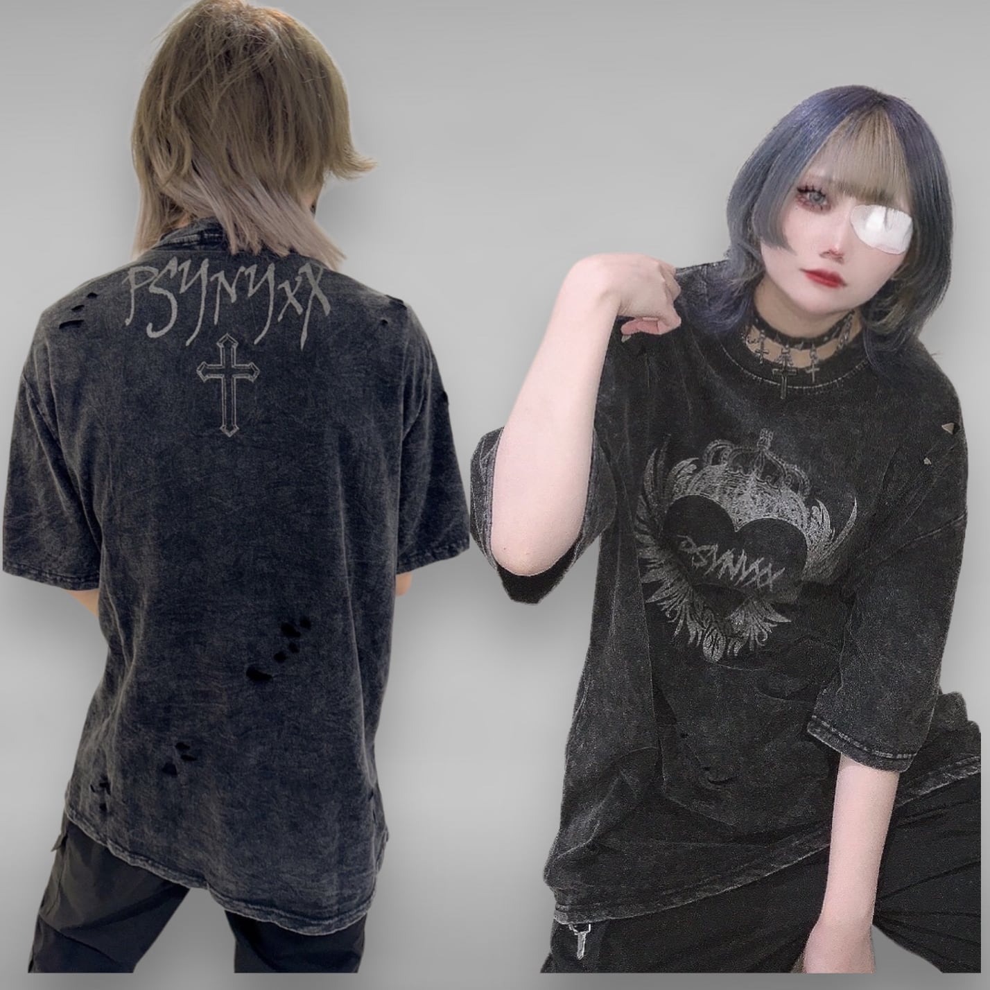 Camisetas con logo de fénix de pigmento PSYNYXX