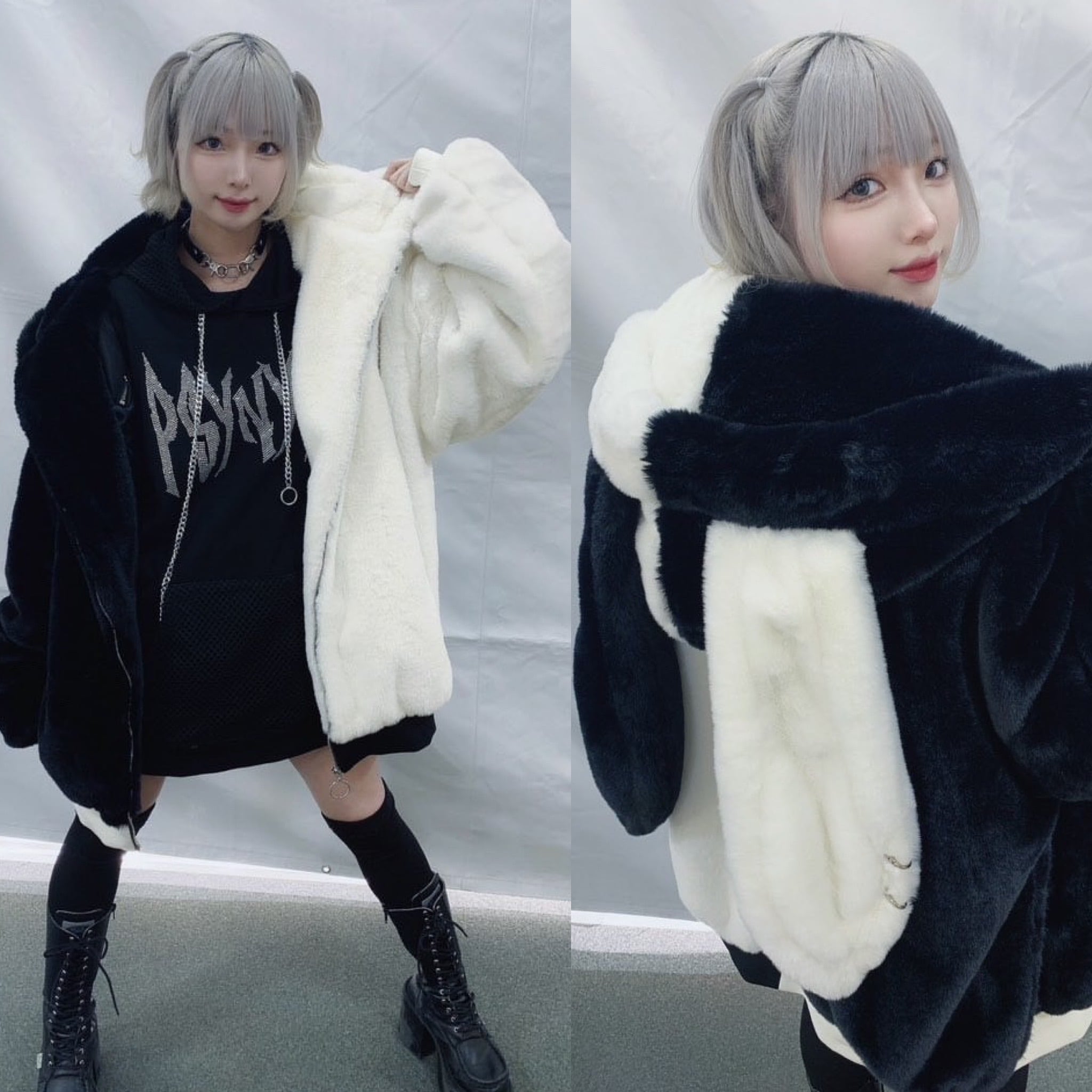 PSYNYXX  ウサ耳ピアス　ハイクオリティファーブルゾン