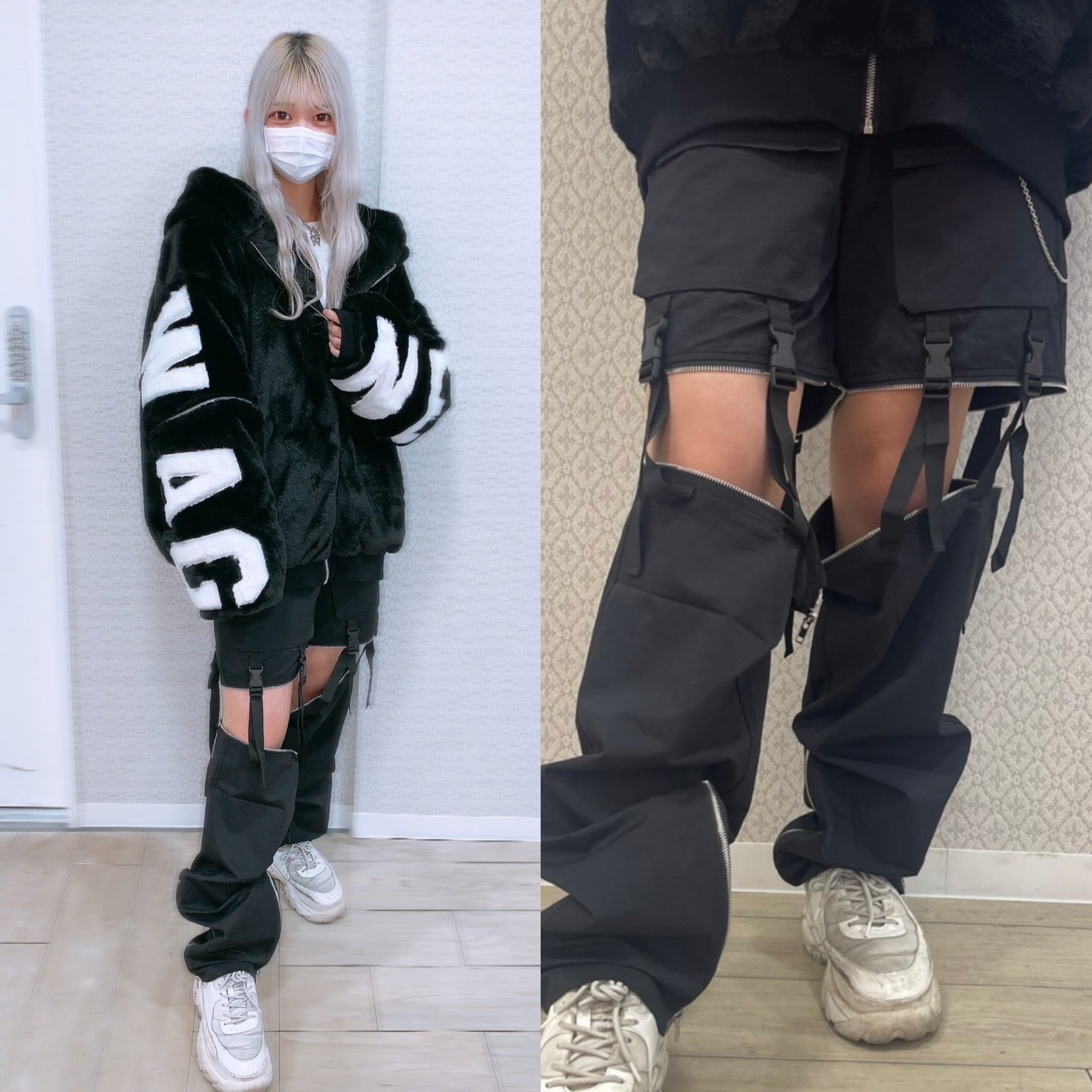 これ履いておけば間違いなしPSYNYXX/THICCコラボ新型zipチェーンカーゴパンツ