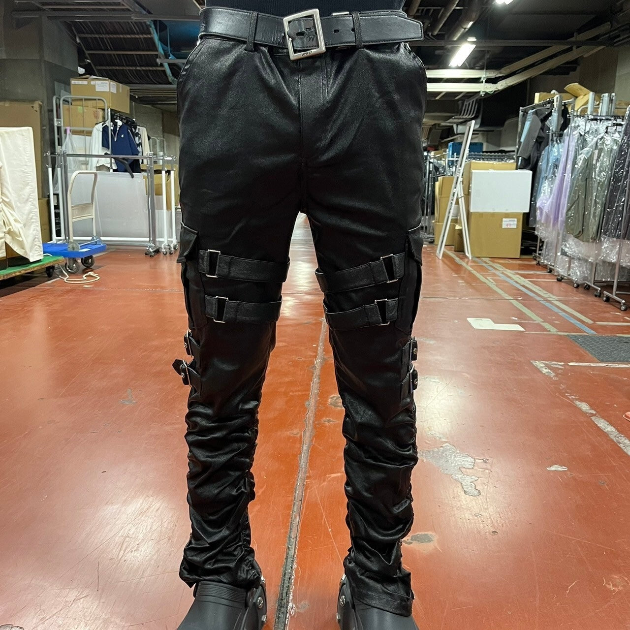 PSYNYXX コーティングベルトカーゴパンツ サブカル 地雷 グランジ