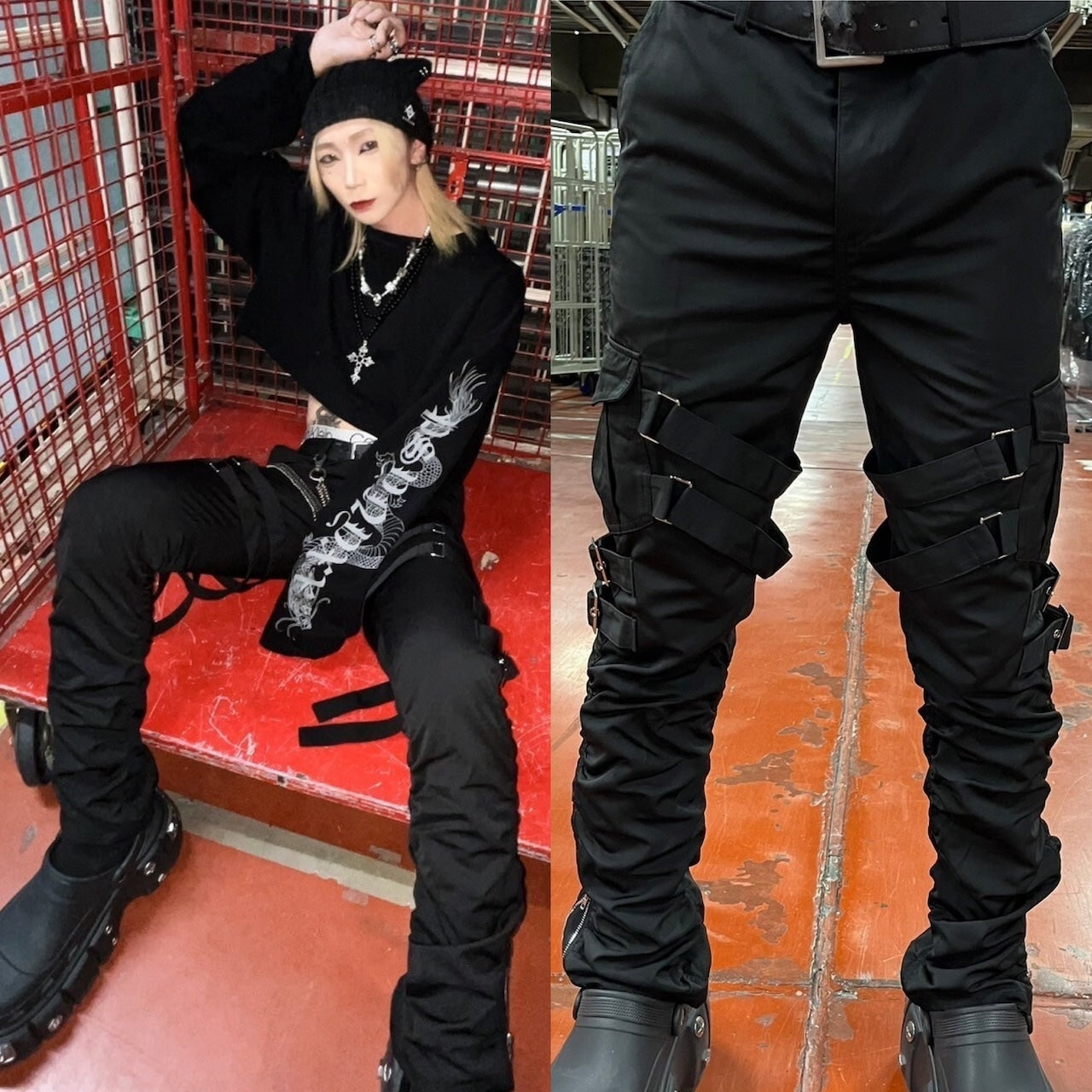 PSYNYXX ベルトカーゴパンツ サブカル 地雷 サブスト グランジ
