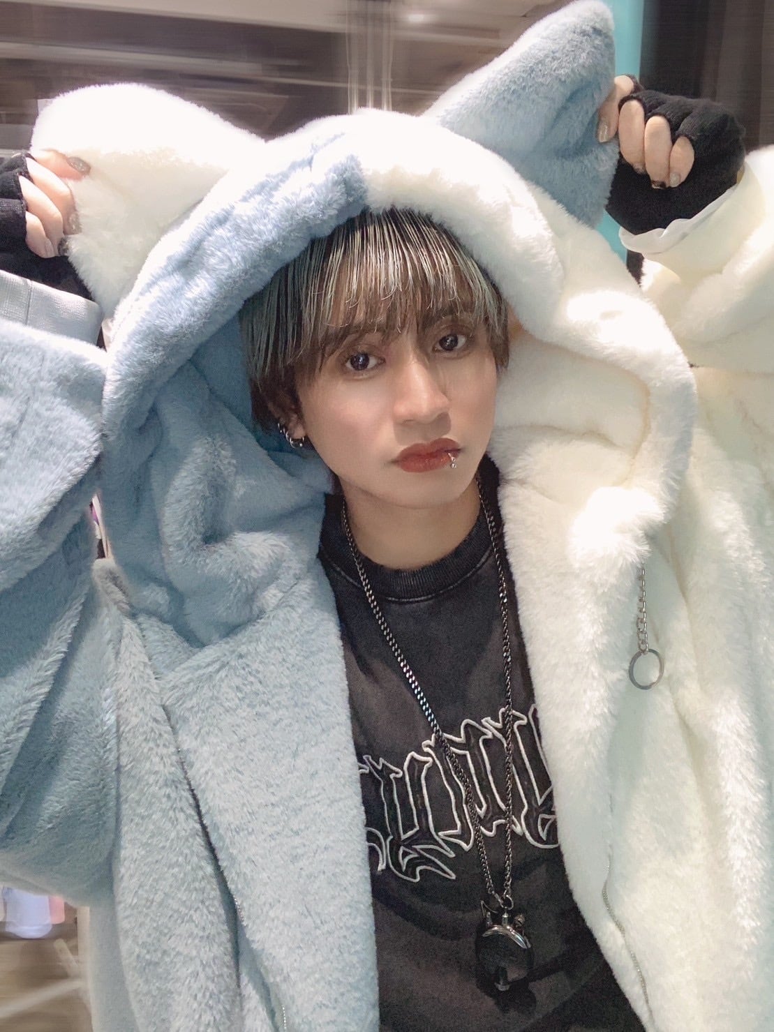 PSYNYXX ハイクオリティ　猫耳ファーブルゾン