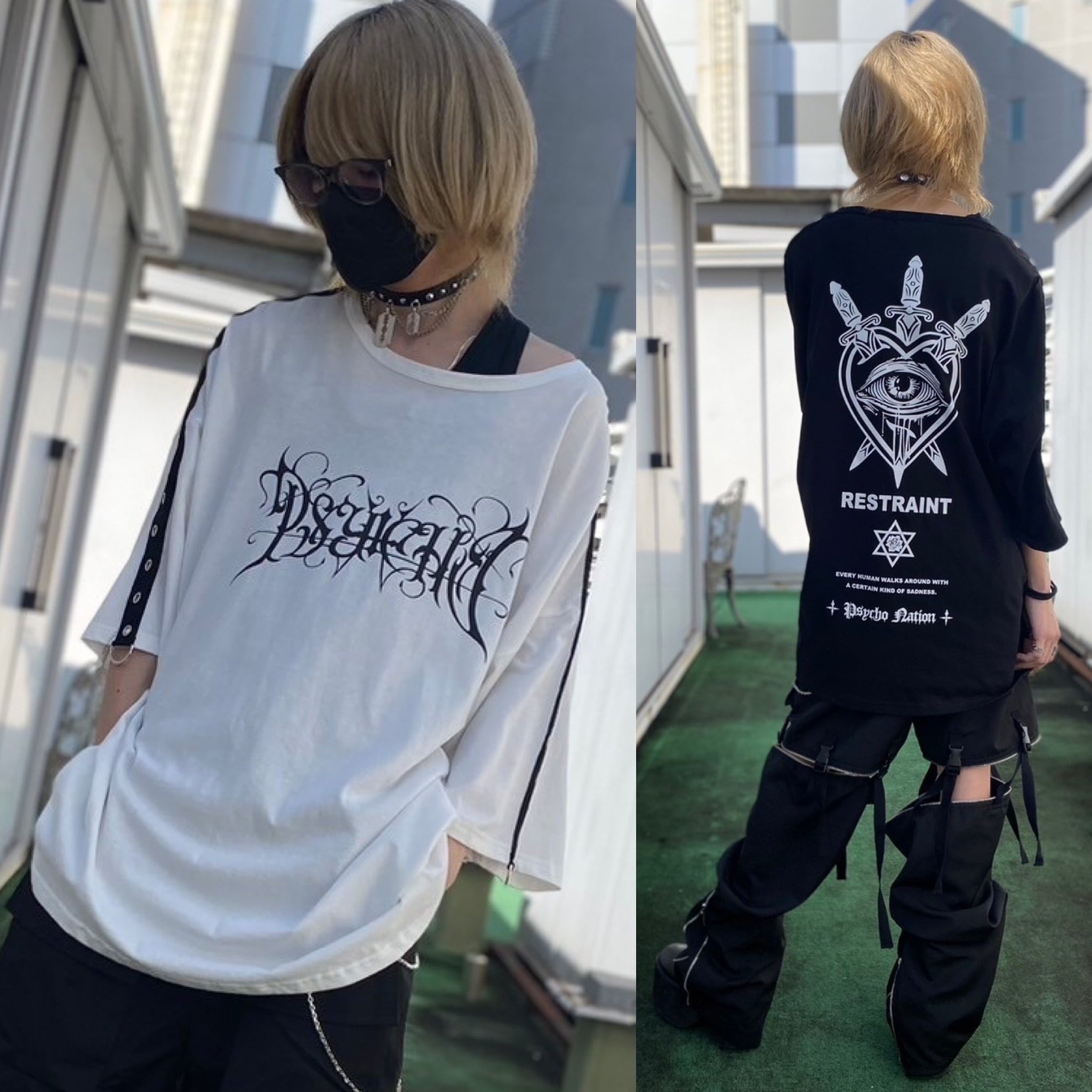 PSYNYXX SELECT 袖ハトメtshirts
