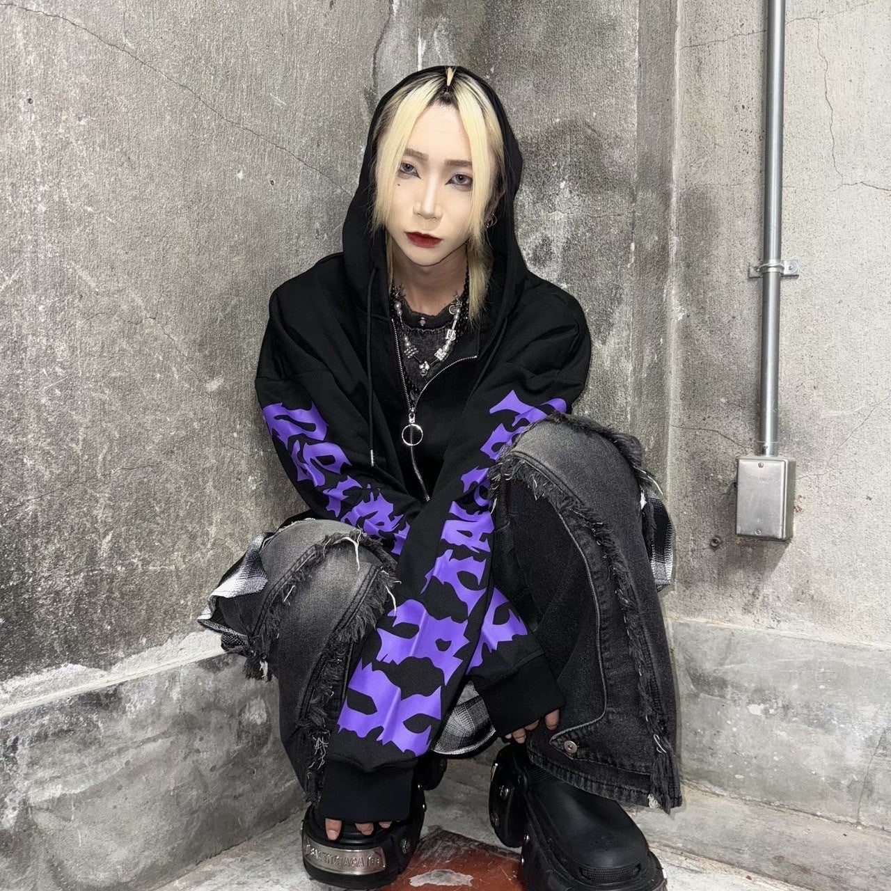 クロミ×PSYNYXXコラボZIPパーカー 地雷 サブカル サンリオ