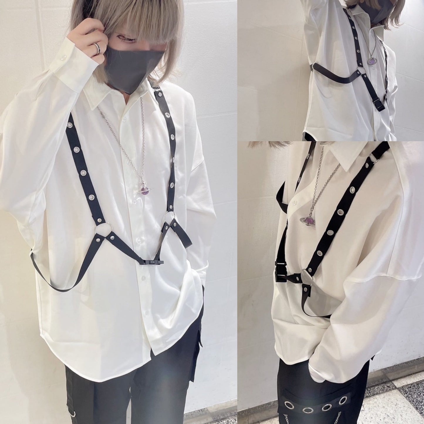 PSYNYXX セレクト　付きチェーンシャツ